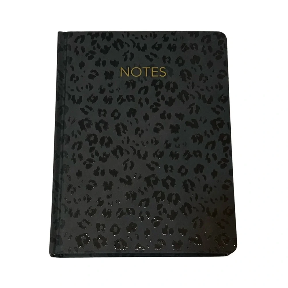 Threshold Black Leopard Print Notebook